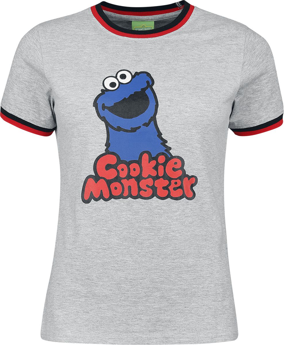 Sesamstraße T-Shirt - Cookie Monster - S bis L - für Damen - Größe M - multicolor  - Lizenzierter Fanartikel