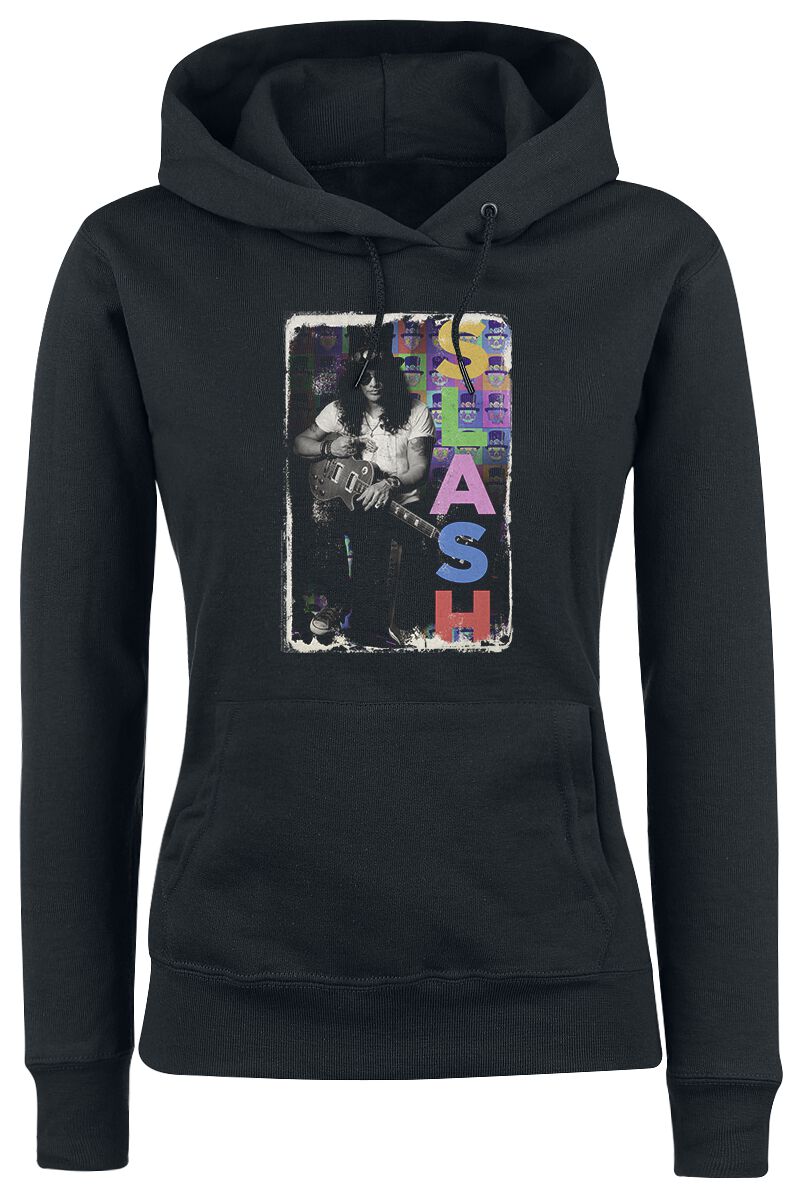 Slash Pop Art Kapuzenpullover schwarz