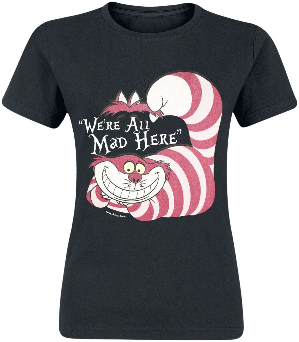 Alice im Wunderland Mad Cat T-Shirt schwarz in XXL