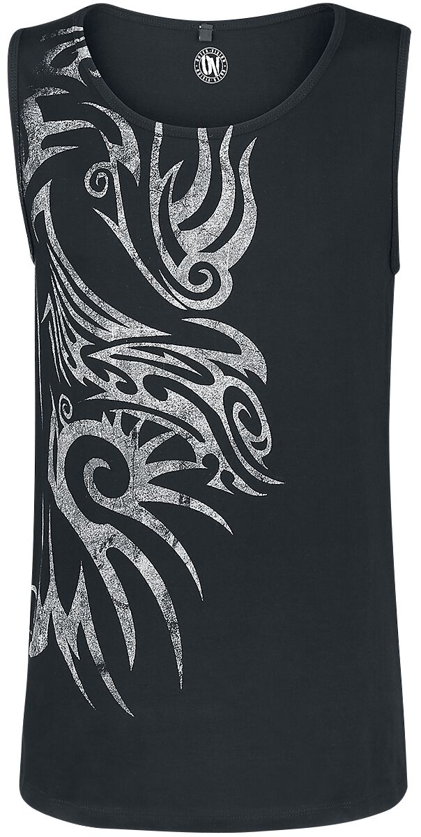 Outer Vision Skin Tattoo Tank-Top schwarz in S