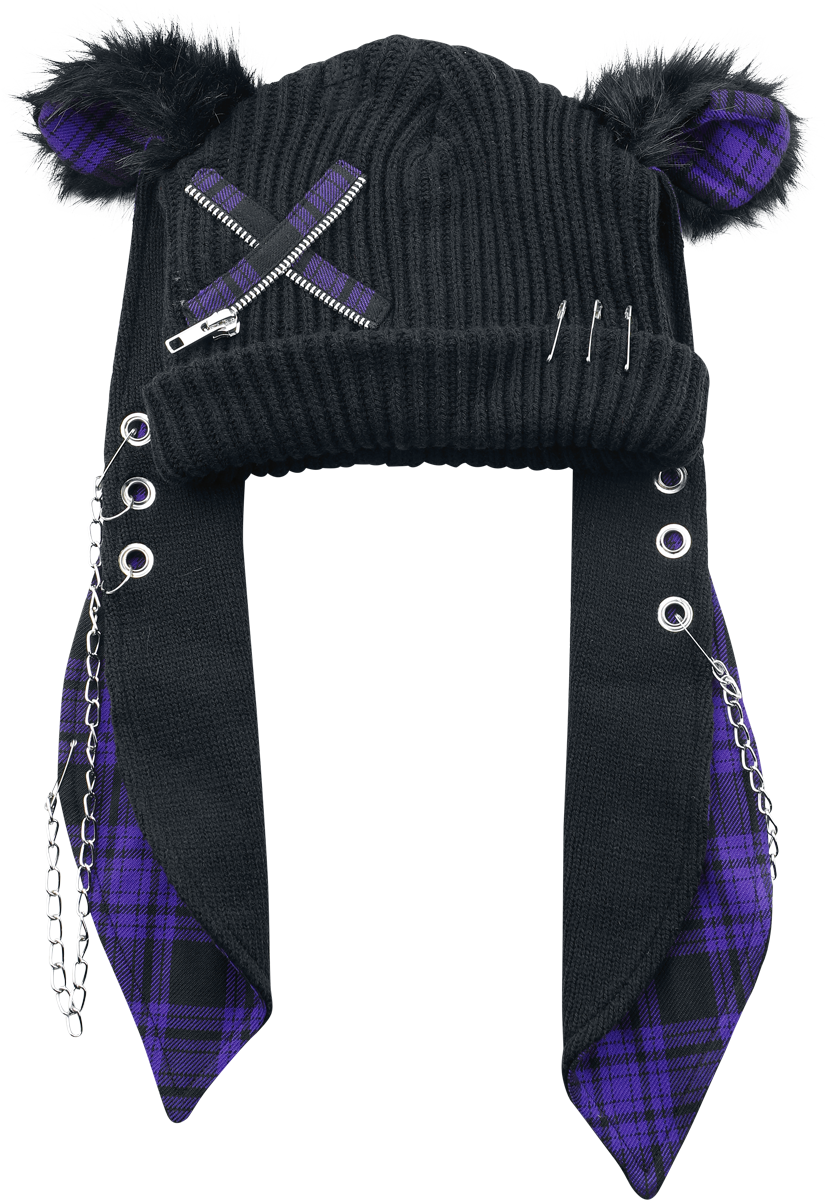 4068143312554 - Rini Hat Mütze schwarz lila