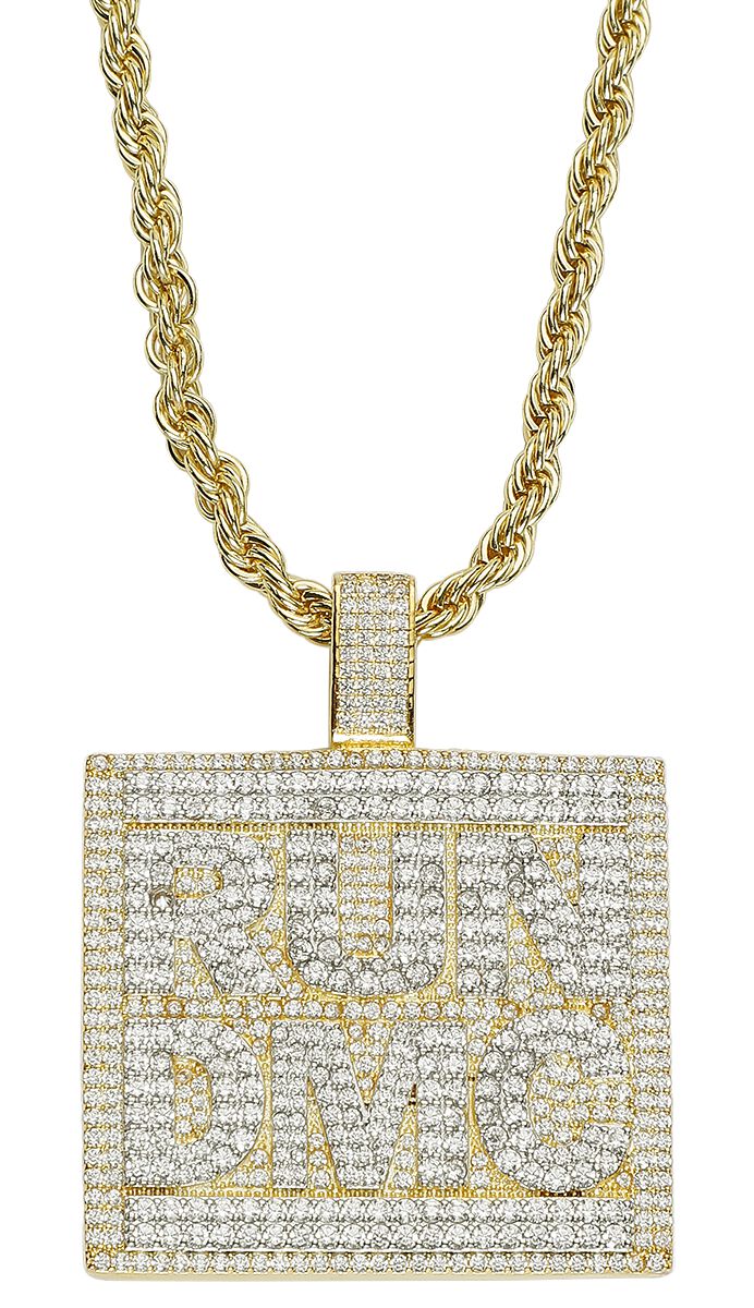 Run DMC King Ice - Classic Logo Necklace Halskette goldfarben