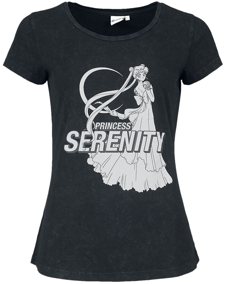 T-Shirt Manches courtes de Sailor Moon - Princess Serenity - S à XXL - pour Femme - noir