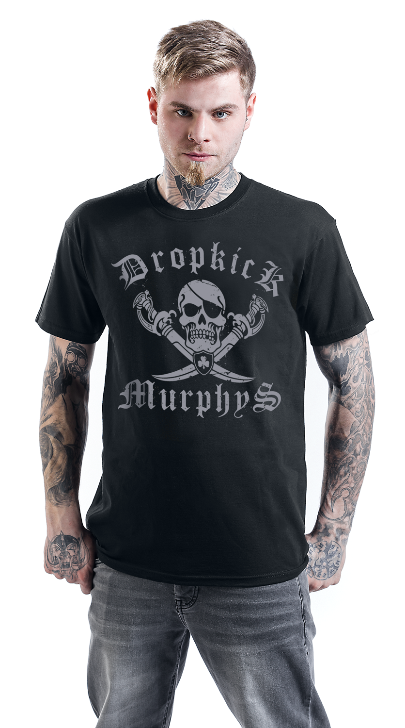 Dropkick Murphys Jolly Roger T-Shirt schwarz - 26.10% Rabatt