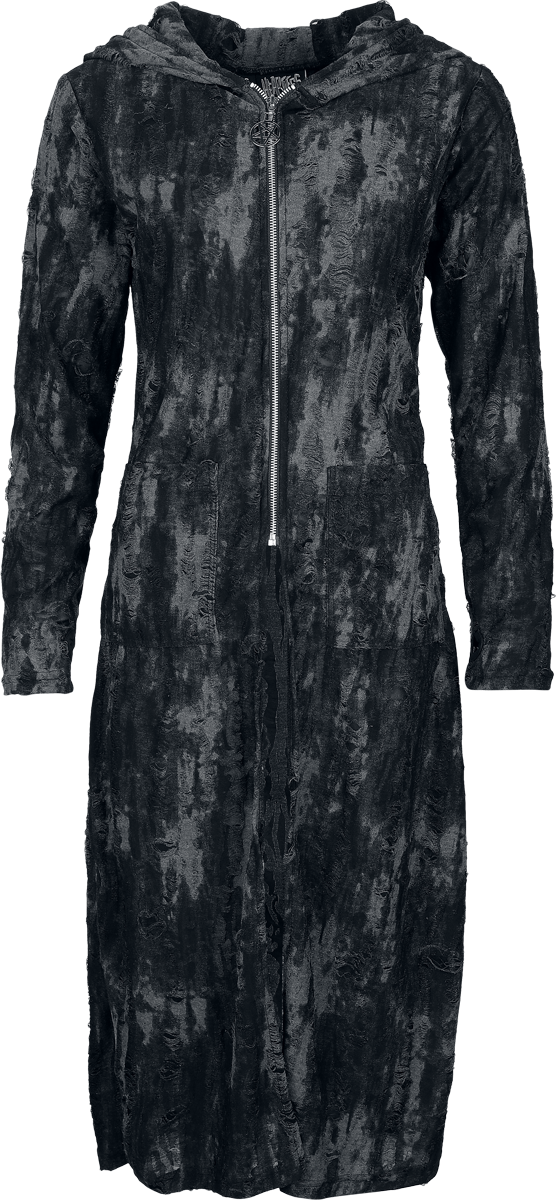 4068143311083 - Ghoul Cardigan Cardigan schwarz grau in M 4068143311083 - Ghoul Cardigan Cardigan schwarz grau in M