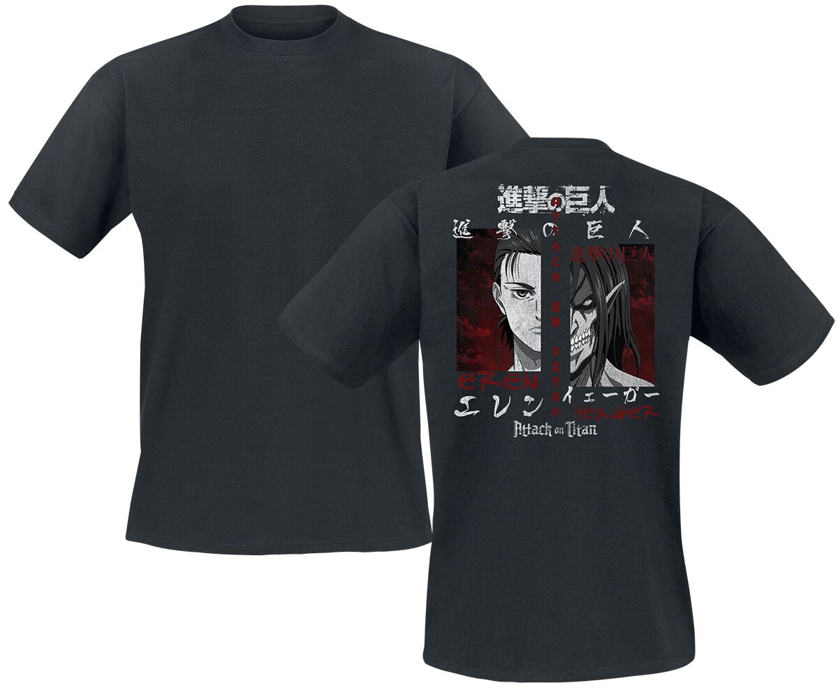 5063609726684 - Eren And Titan T-Shirt schwarz in XL