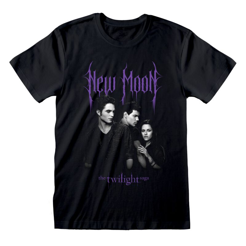 Twilight T-shirt - New Moon Goth - Edward, Jacob und Bella - M tot XXL - voor Mannen - zwart