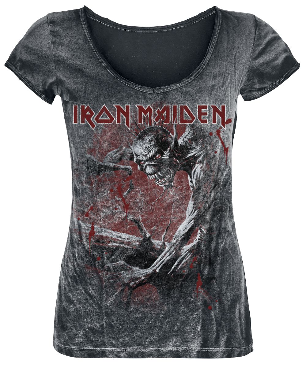 Levně Iron Maiden Fear Of The Dark Vintage Dámské tričko černá/použitý vzhled