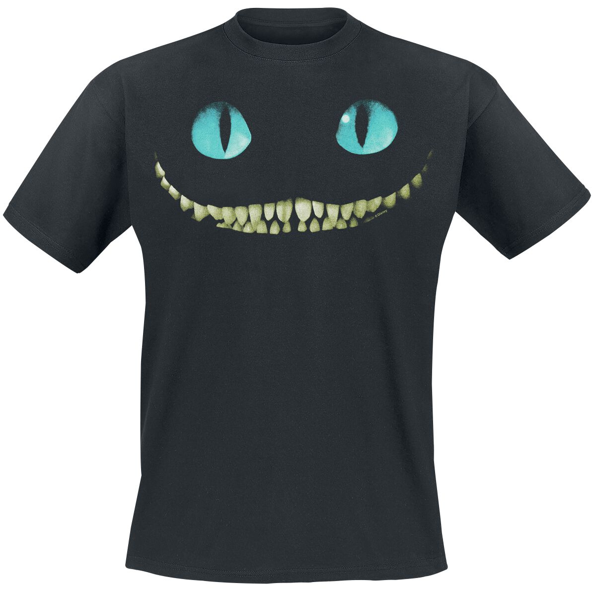 Alice im Wunderland - Disney T-Shirt - Grinsekatze - Lächeln - S bis XL - für Männer - Größe S - schwarz  - Lizenzierter Fanartikel