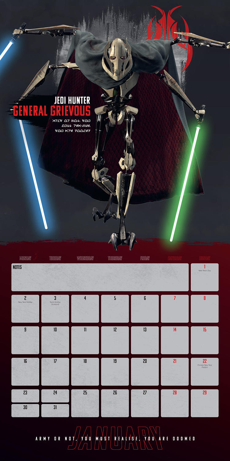 Star Wars Villains - Wandkalender 2023 Wandkalender multicolor