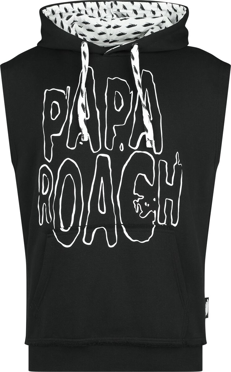 Levně Papa Roach EMP Signature Collection Mikina s kapucí cerná/bílá