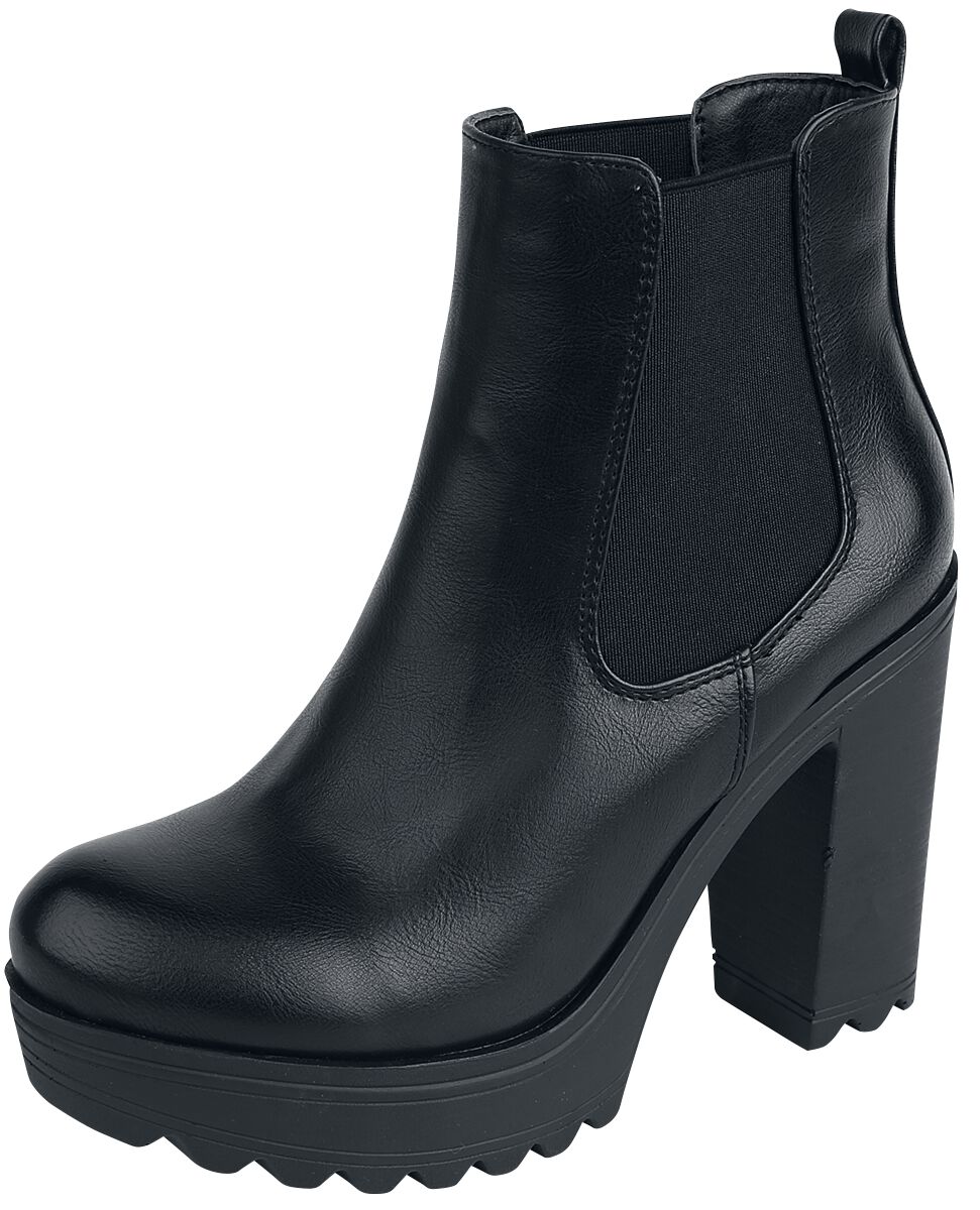 Refresh bei EMP - Refresh Chelsea Block Heel High Heel für Damen in den Größen EU37 verfügbar. Farbe: schwarz, Muster: Uni, Hauptmaterial: Kunstleder. - 0