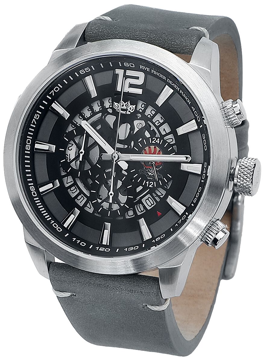 Five Finger Death Punch Knuckle Armbanduhren schwarz silberfarben Five Finger Death Punch Knuckle Armbanduhren schwarz silberfarben