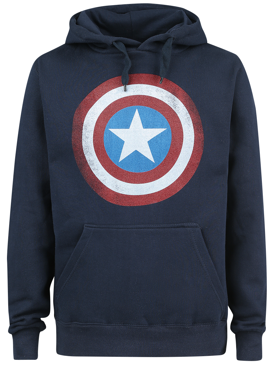 Captain America - Shield Logo - Hooded sweatshirt - navy image