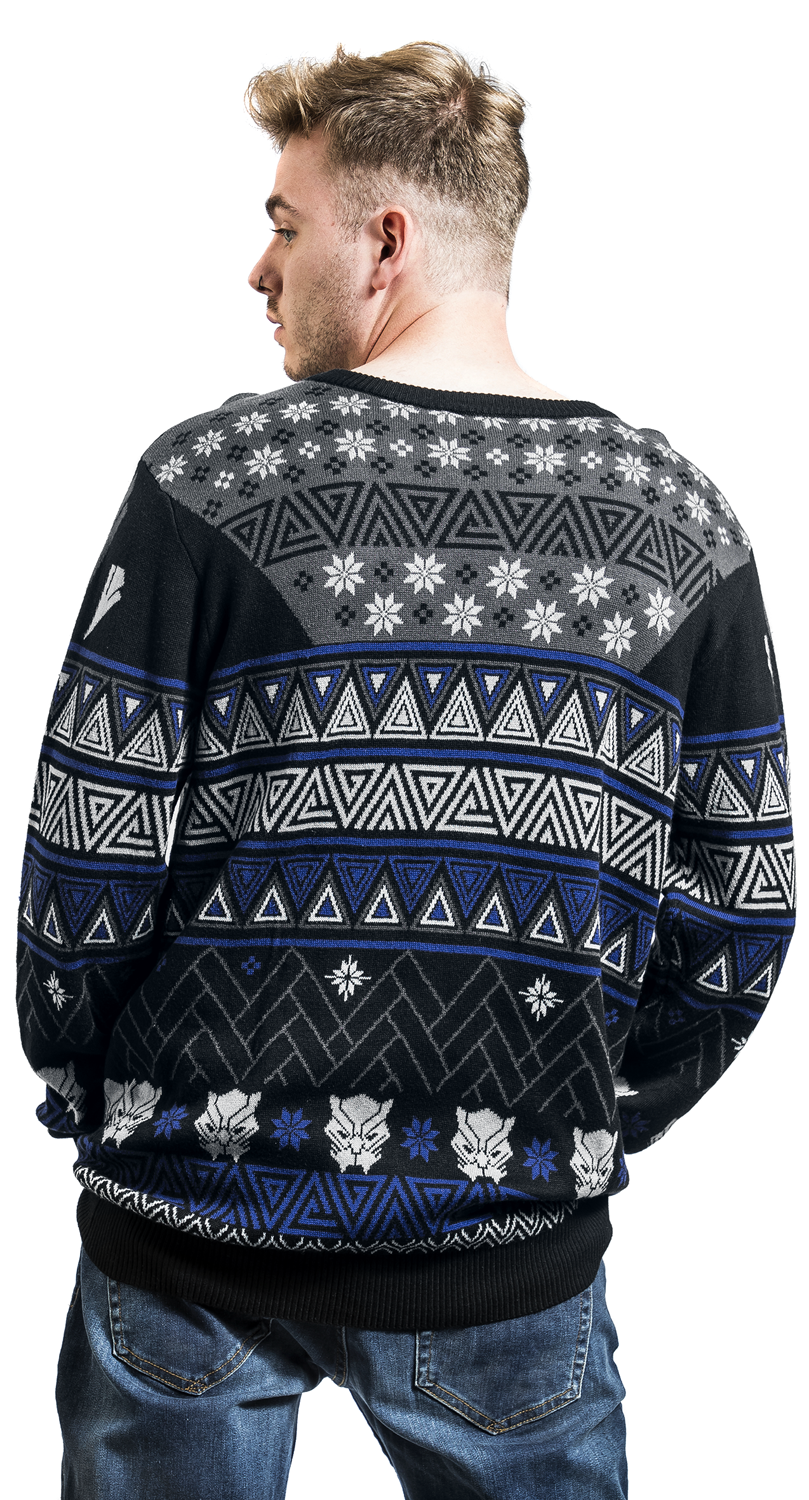 Black Panther Wakanda Forever Weihnachtspullover multicolor