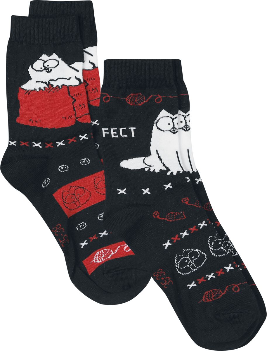 4250979876533 - Simons Cat Simon´s Cat- 2er Set Socken multicolor in EU 39-42