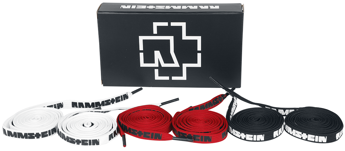 Rammstein  Shoelaces - Schnürsenkel-Box - black-red-white