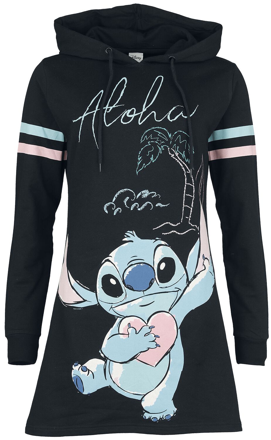 Levně Lilo & Stitch Aloha Cuty Šaty s kapucí černá
