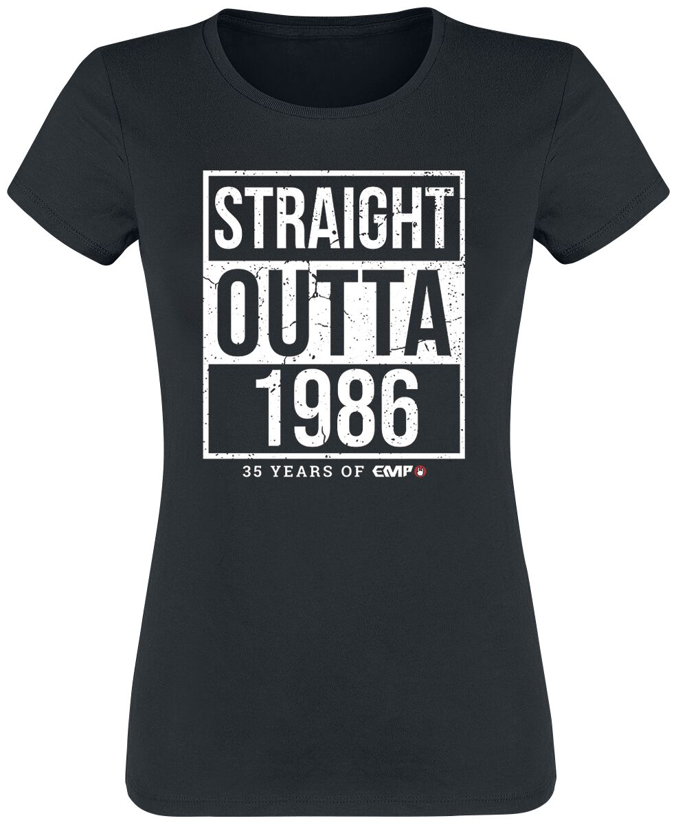 Image of 35 Jahre EMP Straight Outta 1986 Girl-Shirt schwarz