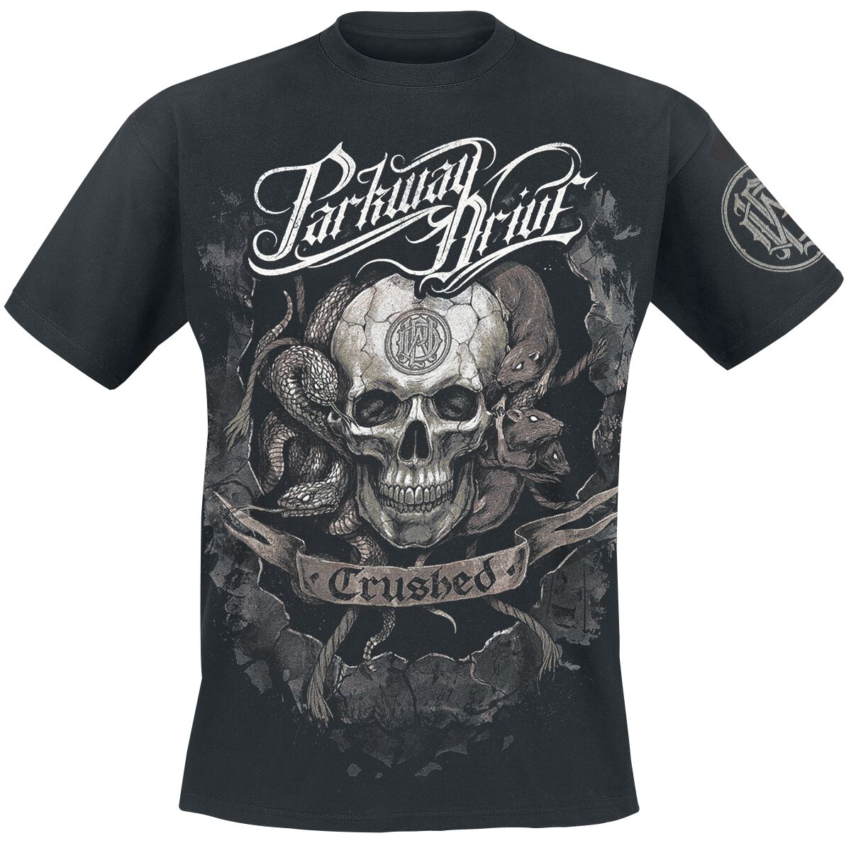 Parkway Drive T-Shirt - Crushed Skull - S - für Männer - Größe S - schwarz  - EMP exklusives Merchandise!
