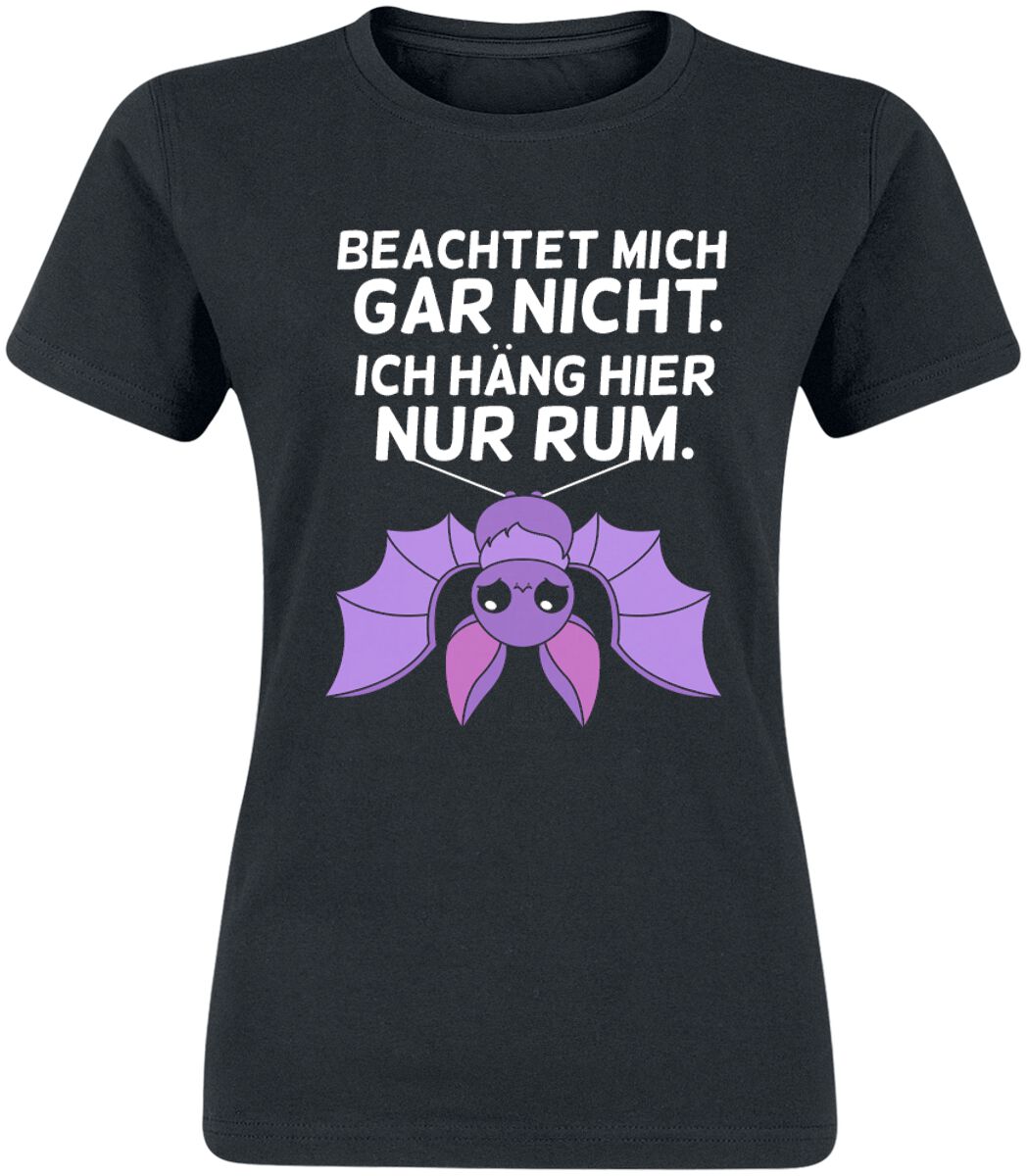 Tierisch Beachte mich gar nicht. Ich hänge hier nur rum. T-Shirt schwarz Tierisch Beachte mich gar nicht. Ich hänge hier nur rum. T-Shirt schwarz