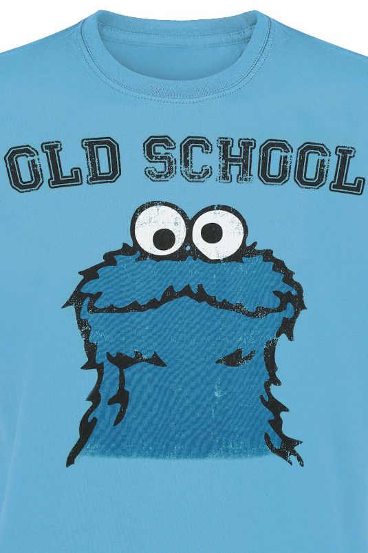 Sesamstraße Old School Monster T-Shirt blau