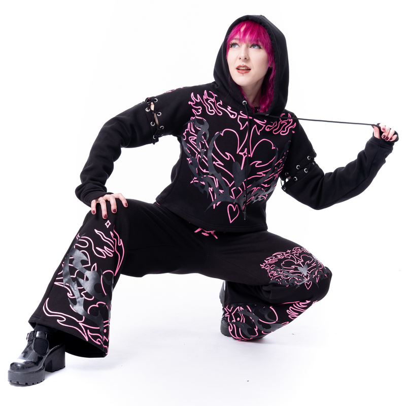 Thumbnail - Heartless Thornchant Hood Ladies Kapuzenpullover schwarz in L