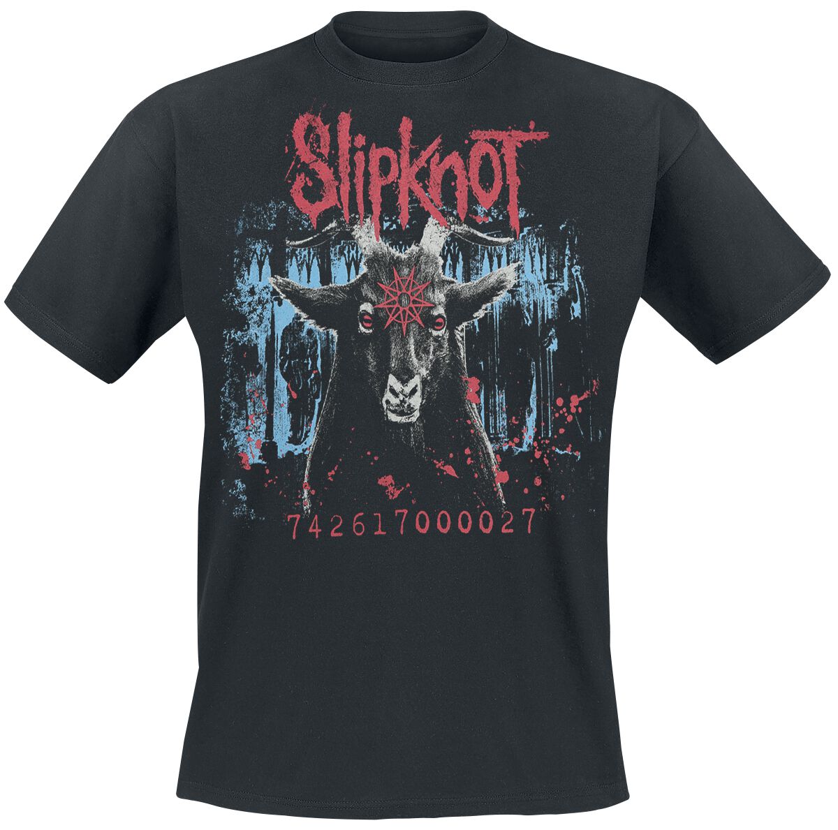 Slipknot Goat Splatter Paint T-Shirt black