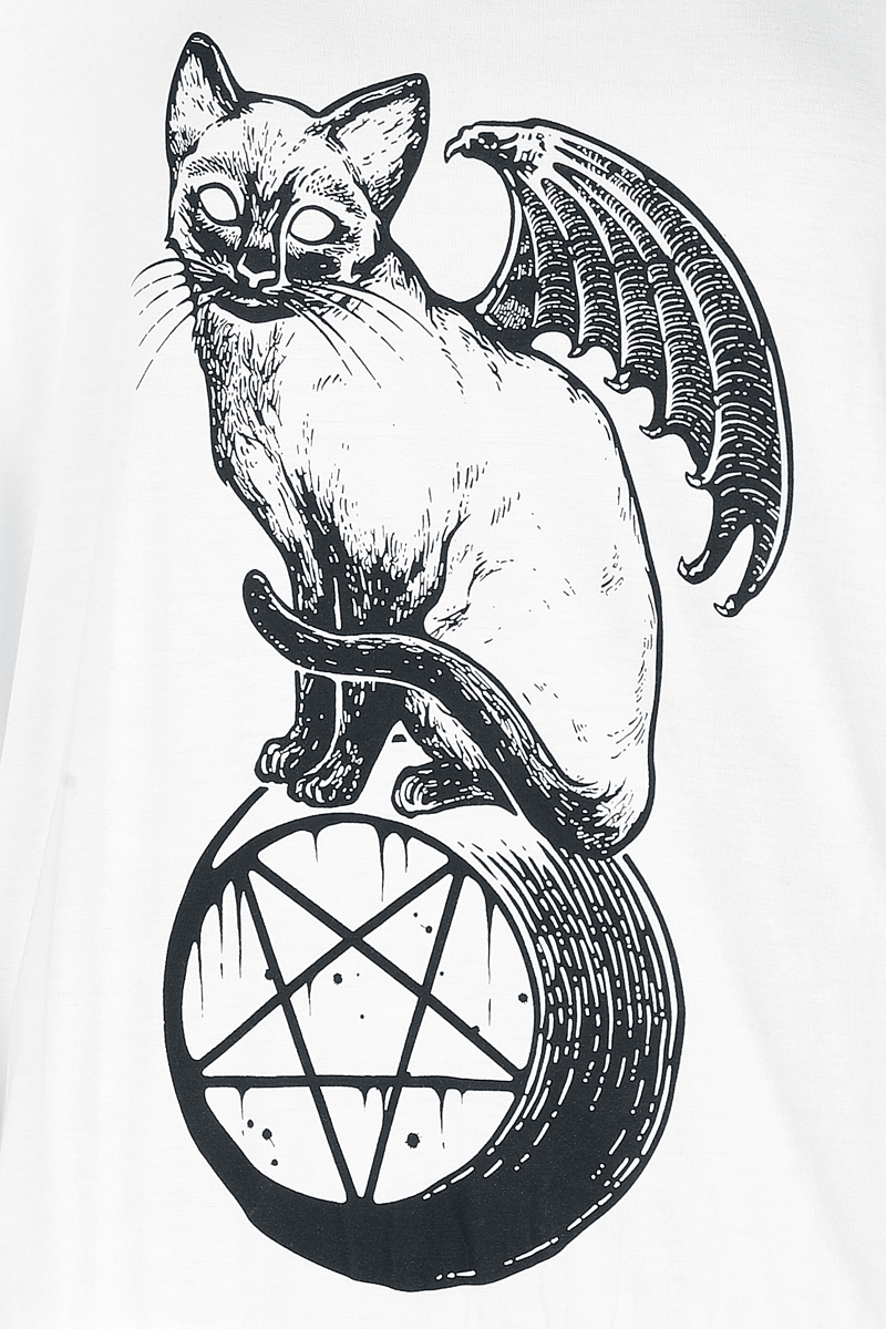 Thumbnail - Gothicana by EMP Double Layer T- Shirt T-Shirt weiß schwarz in XL