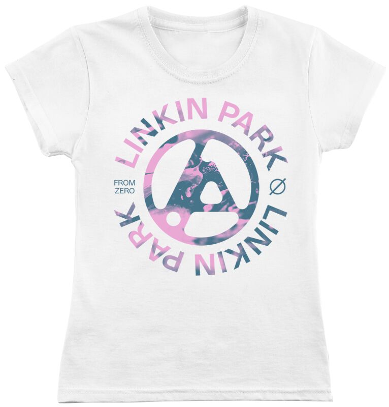 Linkin Park T-Shirt - From Zero Spill - S bis 3XL - für Damen - Größe 3XL - weiß  - Lizenziertes Merchandise!