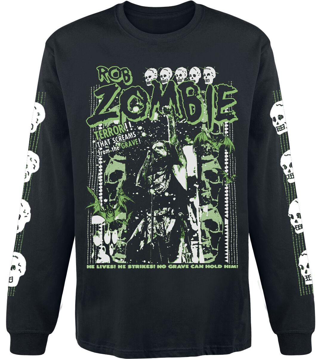 Levně Rob Zombie Great Satan Tričko s dlouhým rukávem černá