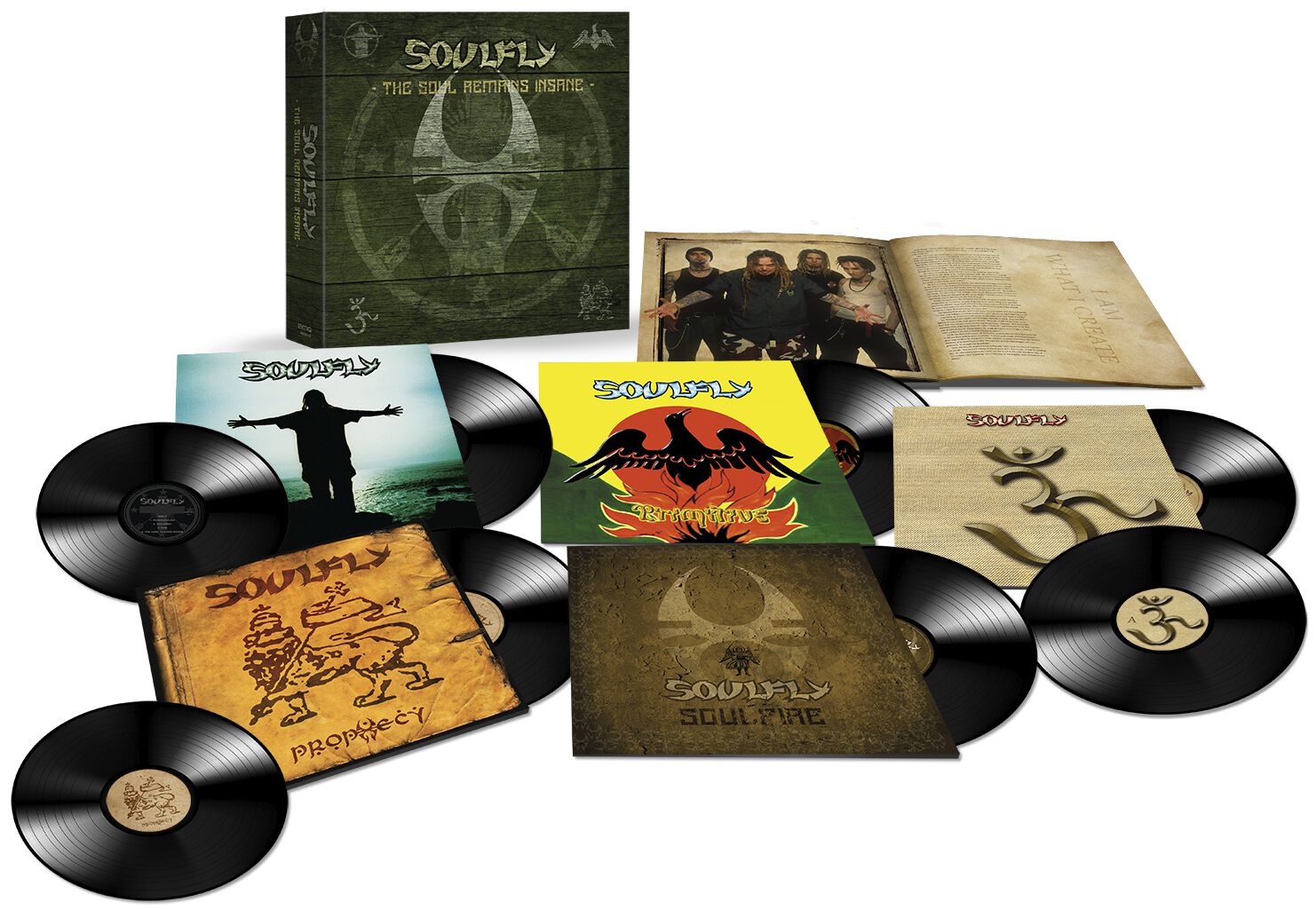 Levně Soulfly The soul remains insane: Studio albums 1998 to 2004 8-LP černá