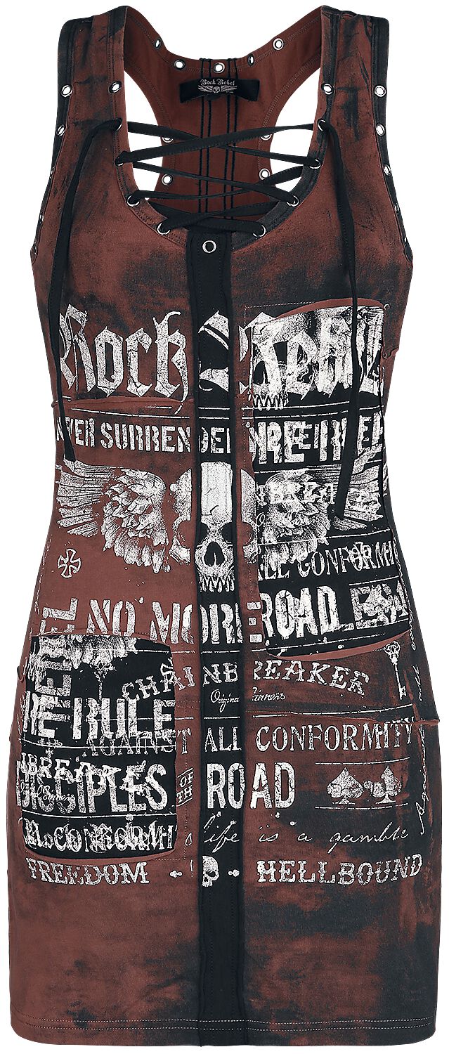 Robe courte de Rock Rebel by EMP - Stay A Little Longer - S à XXL - pour Femme - marron