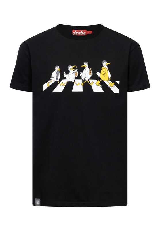 Derbe Hamburg T-Shirt - Abbeymöwen T-Shirt - S bis 3XL - für Männer - Größe M - schwarz