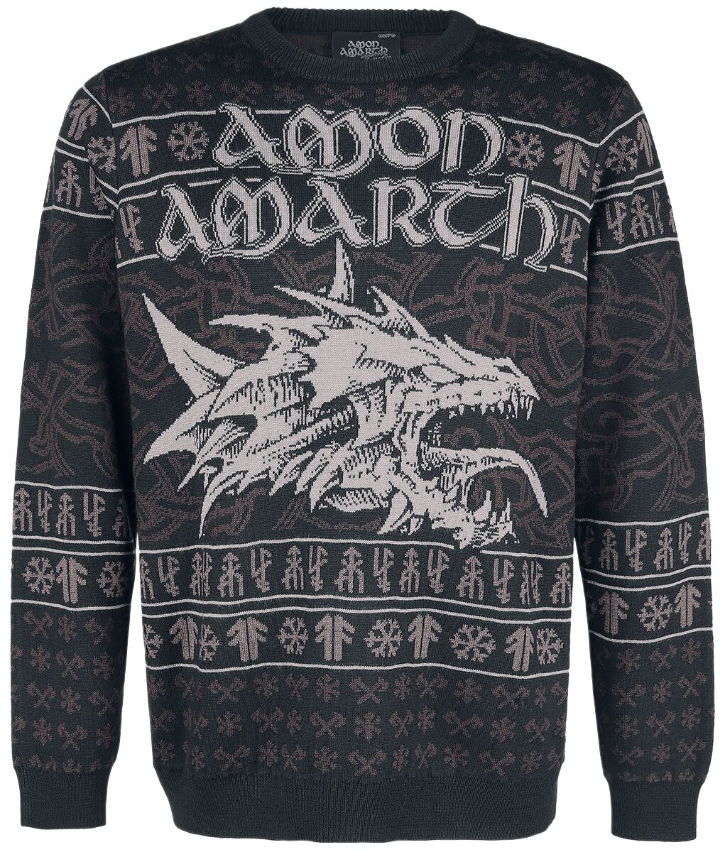Image of Amon Amarth Holiday Sweater 2021 Strick-Sweater schwarz