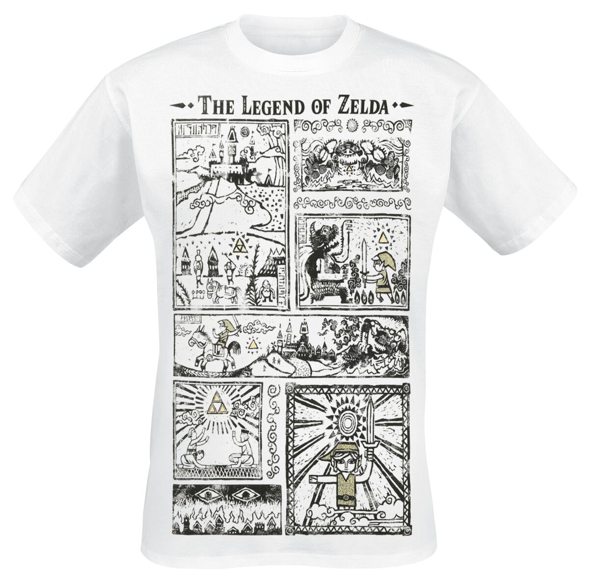 Levně The Legend Of Zelda Drawings Tričko bílá