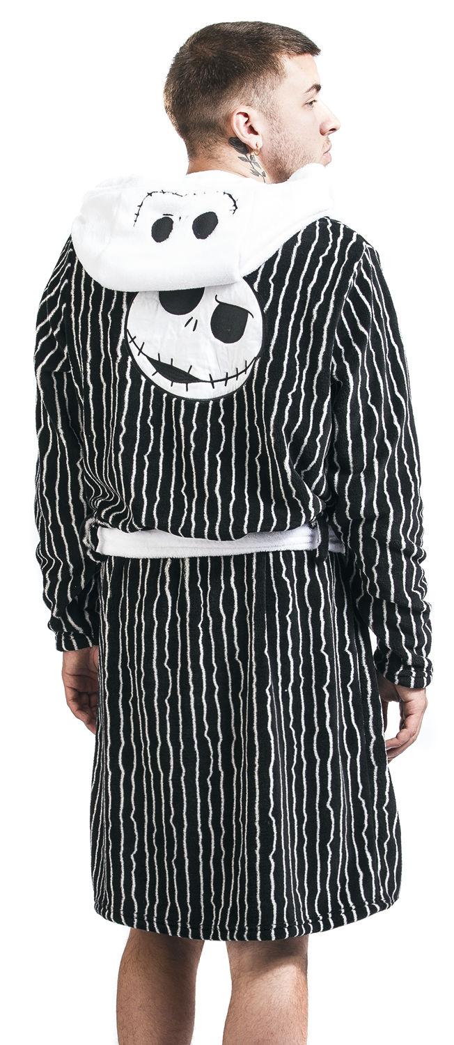 The Nightmare Before Christmas Jack Bademantel schwarz weiß