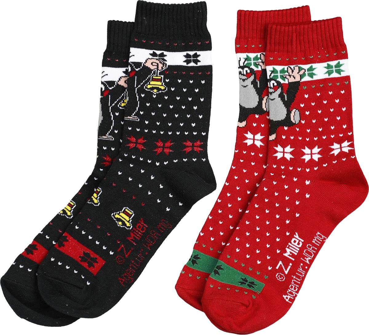 Der kleine Maulwurf Socken - EU35-38 bis EU39-42 - Größe EU 35-38 - multicolor  - EMP exklusives Merchandise!