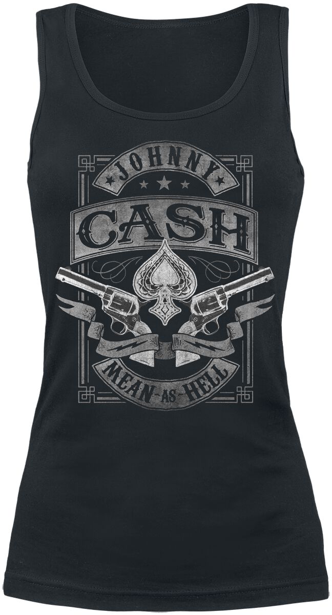 Johnny Cash Mean As Hell Tank-Top schwarz Johnny Cash Mean As Hell Tank-Top schwarz