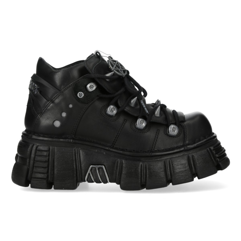 New Rock Gothic Lace-up shoe - ANKLE BOOTS BLACK TOWER M-110N-S1 - black