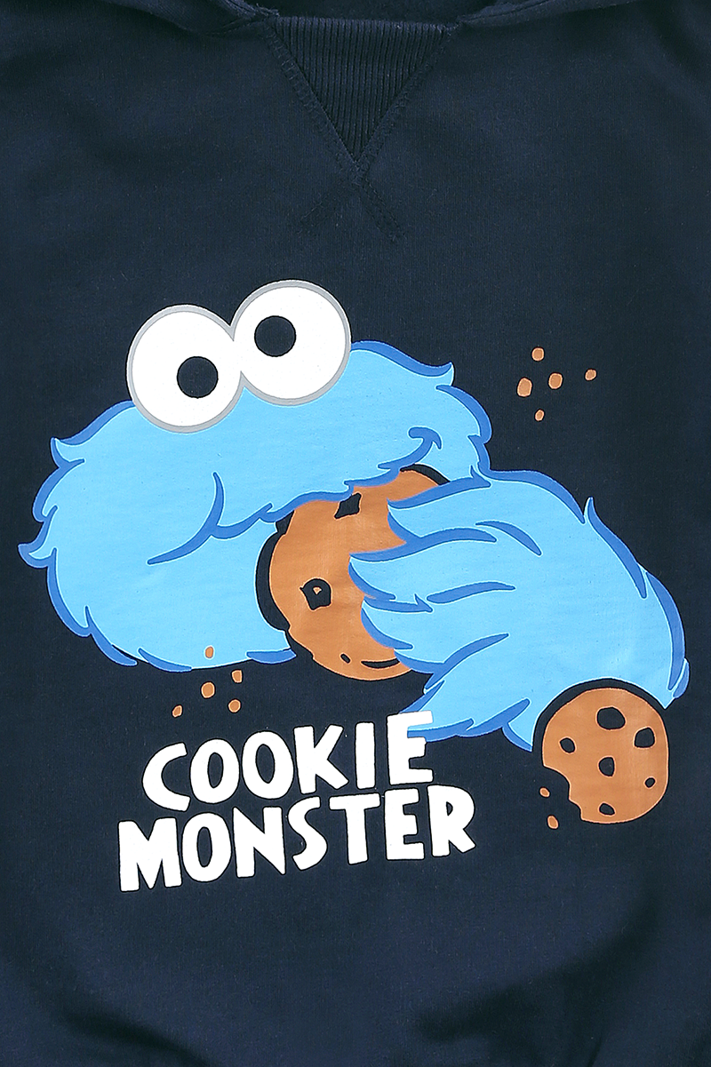 Sesamstraße Kids - Cookie Monster Kapuzenpullover blau