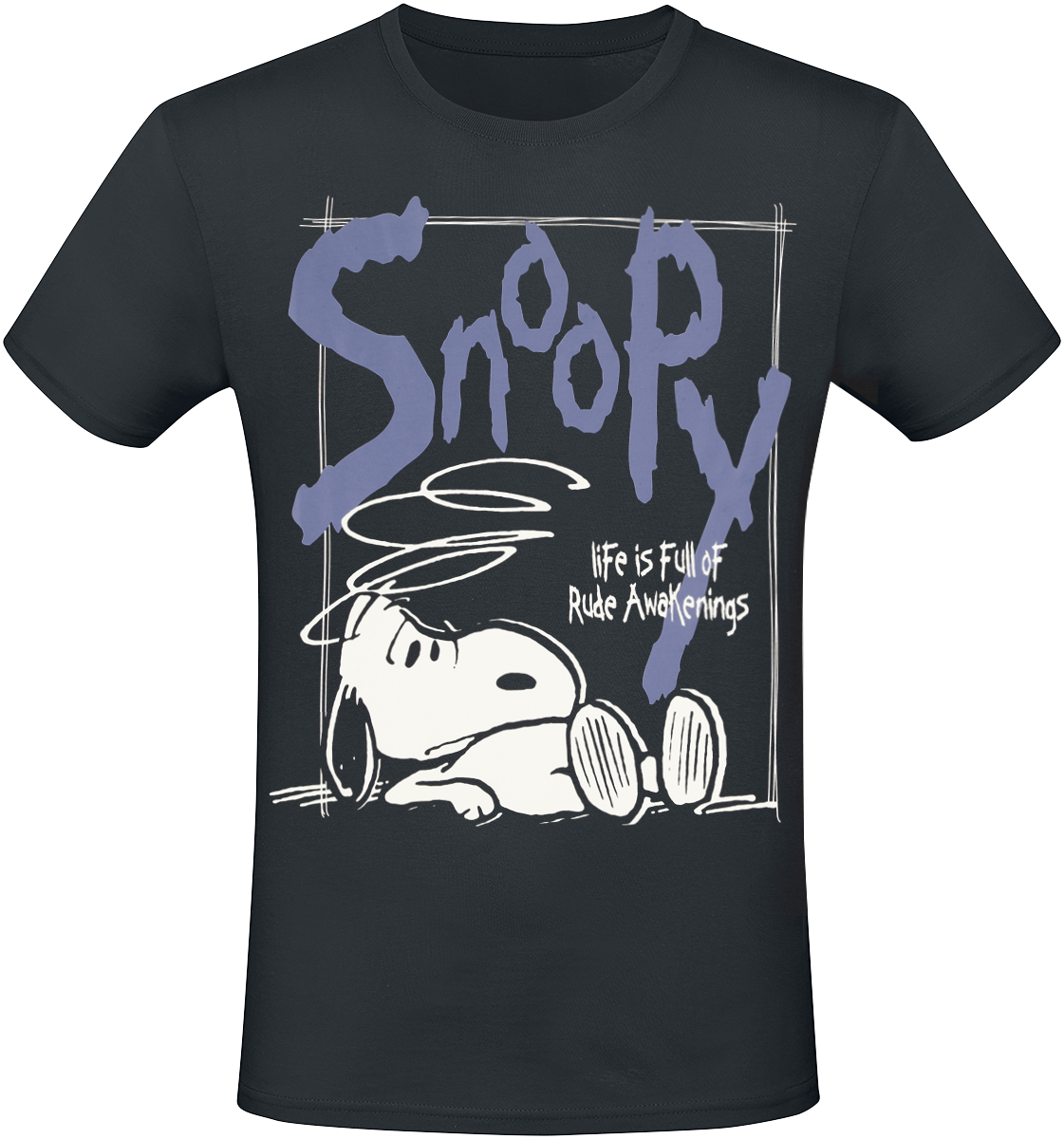 Peanuts  T-Shirt - Snoopy - for Men - black
