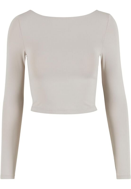 4065812866738 - Ladies Slim Fit Longsleeve Langarmshirt grau in XL