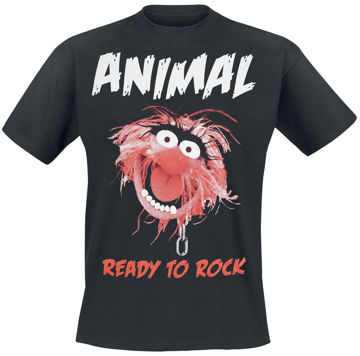 Levně The Muppets Animal - Ready To Rock Tričko černá