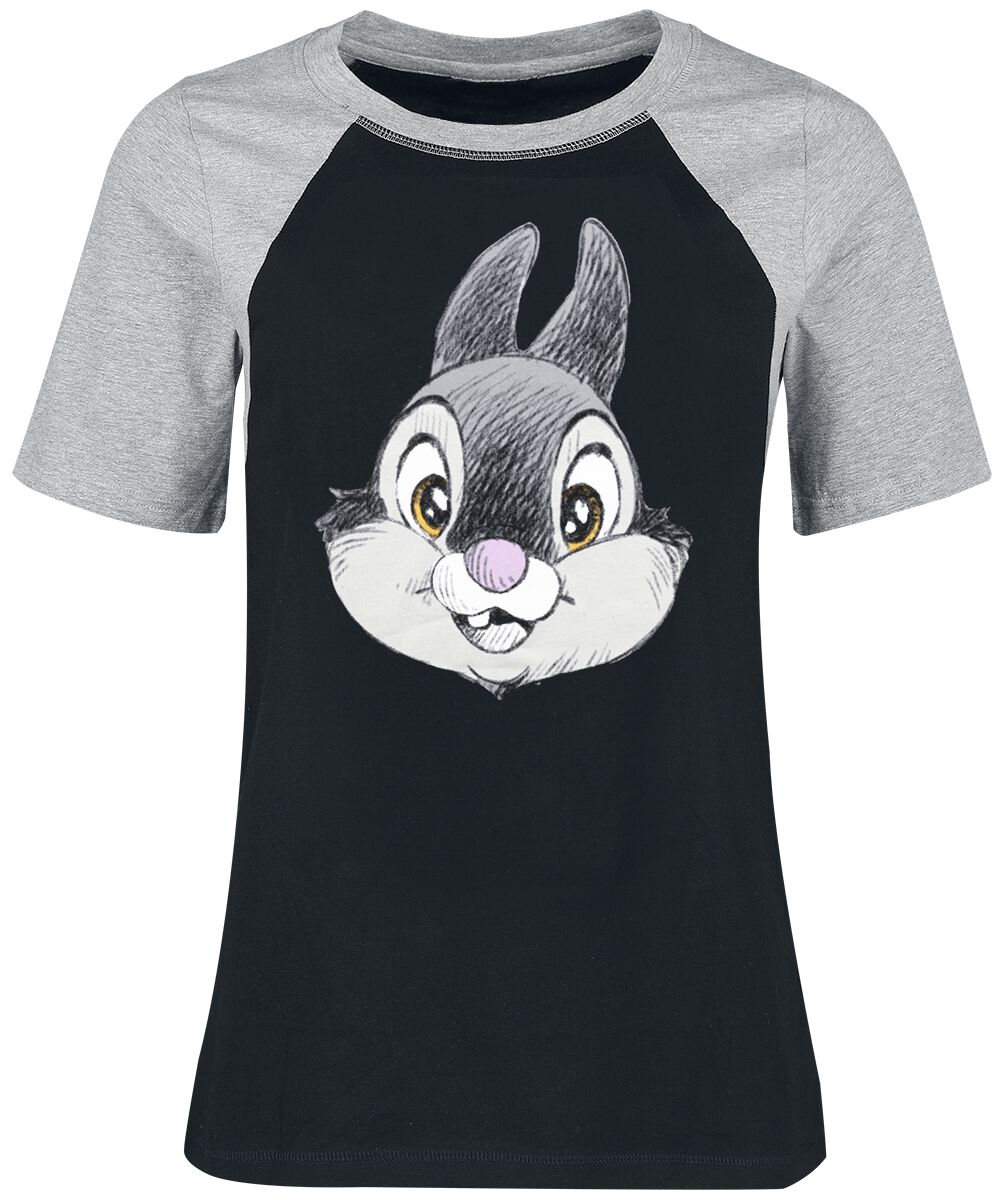 T-Shirt Manches courtes Disney de Bambi - Panpan - S à XXL - pour Femme - noir