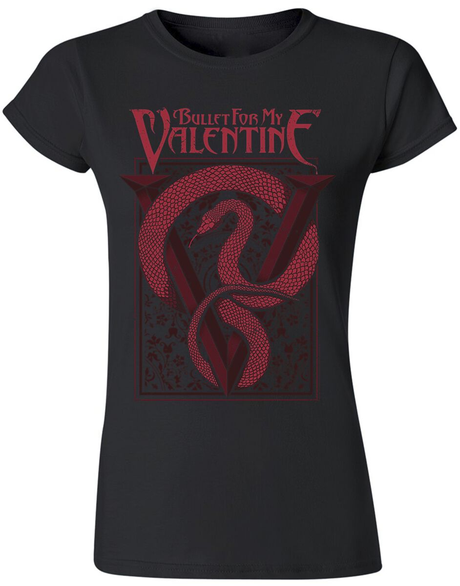 Image of Bullet For My Valentine Red Snake Girl-Shirt schwarz