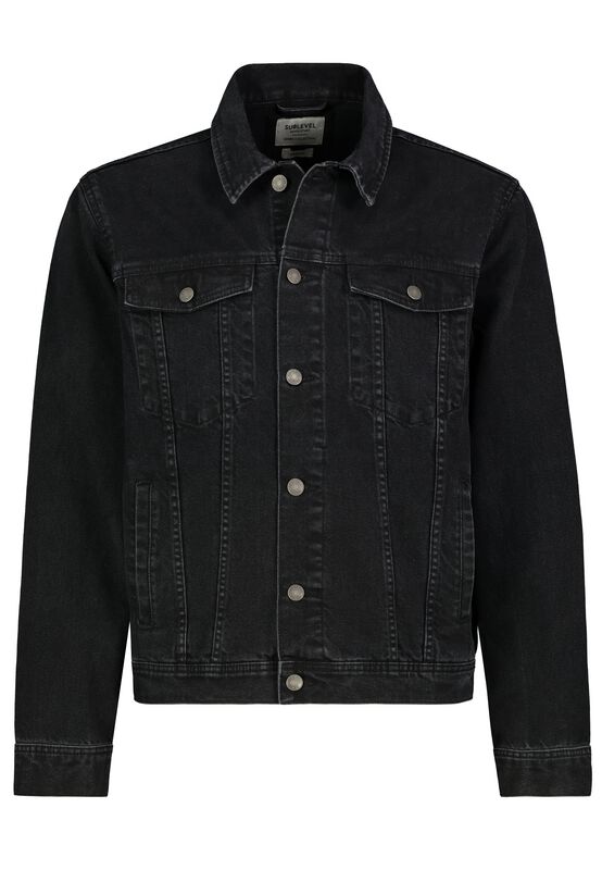Giubbetto Di Jeans Di Authentic Style - Denim Jacket - S A Xxl - Uomo - Nero