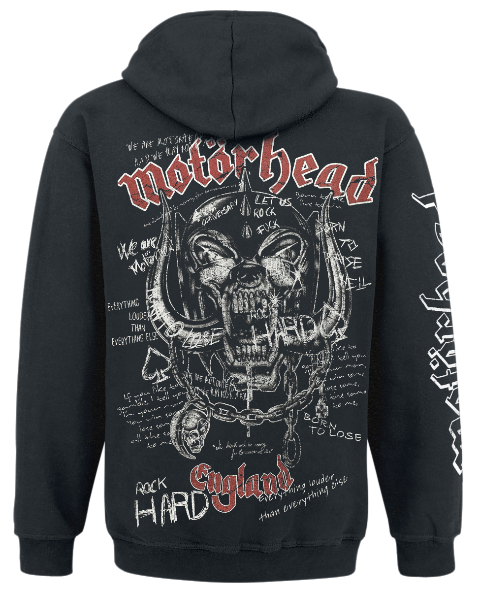 Motörhead Kapuzenpullover - Iron Cross - S bis XXL - für Männer - Größe M - schwarz  - Lizenziertes Merchandise!
