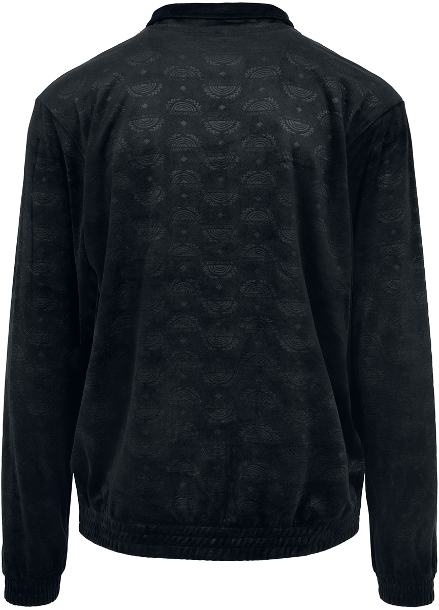 Southpole Trainingsjacke - Southpole AOP Velour Jacket - S bis XL - für Männer - Größe M - schwarz
