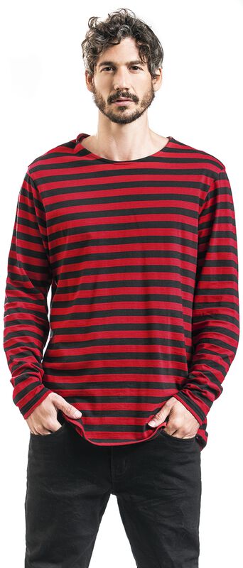 Männer Bekleidung Regular Stripe Longlseeve | Urban Classics Langarmshirt